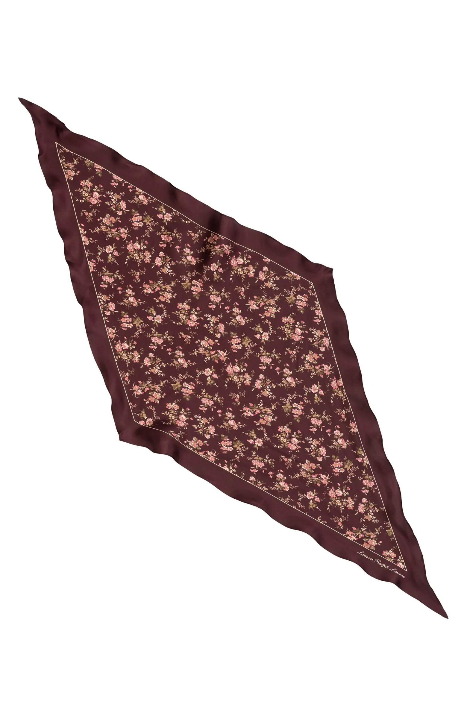Lauren Ralph Lauren Floral Silk Large Diamond Scarf | Nordstrom | Nordstrom