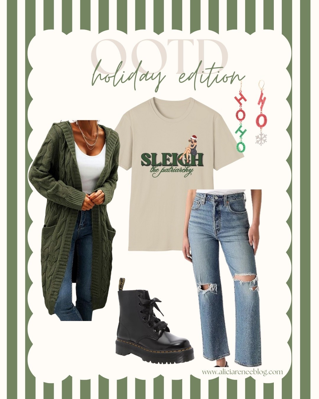 A little holiday OOTD inspo featuring a design from my Etsy shop🥰 I love a cozy duster cardigan and these Ribcage ankle Levi’s will forever be one of my favorite denim styles.

#LTKSeasonal #LTKFindsUnder50 #LTKootd