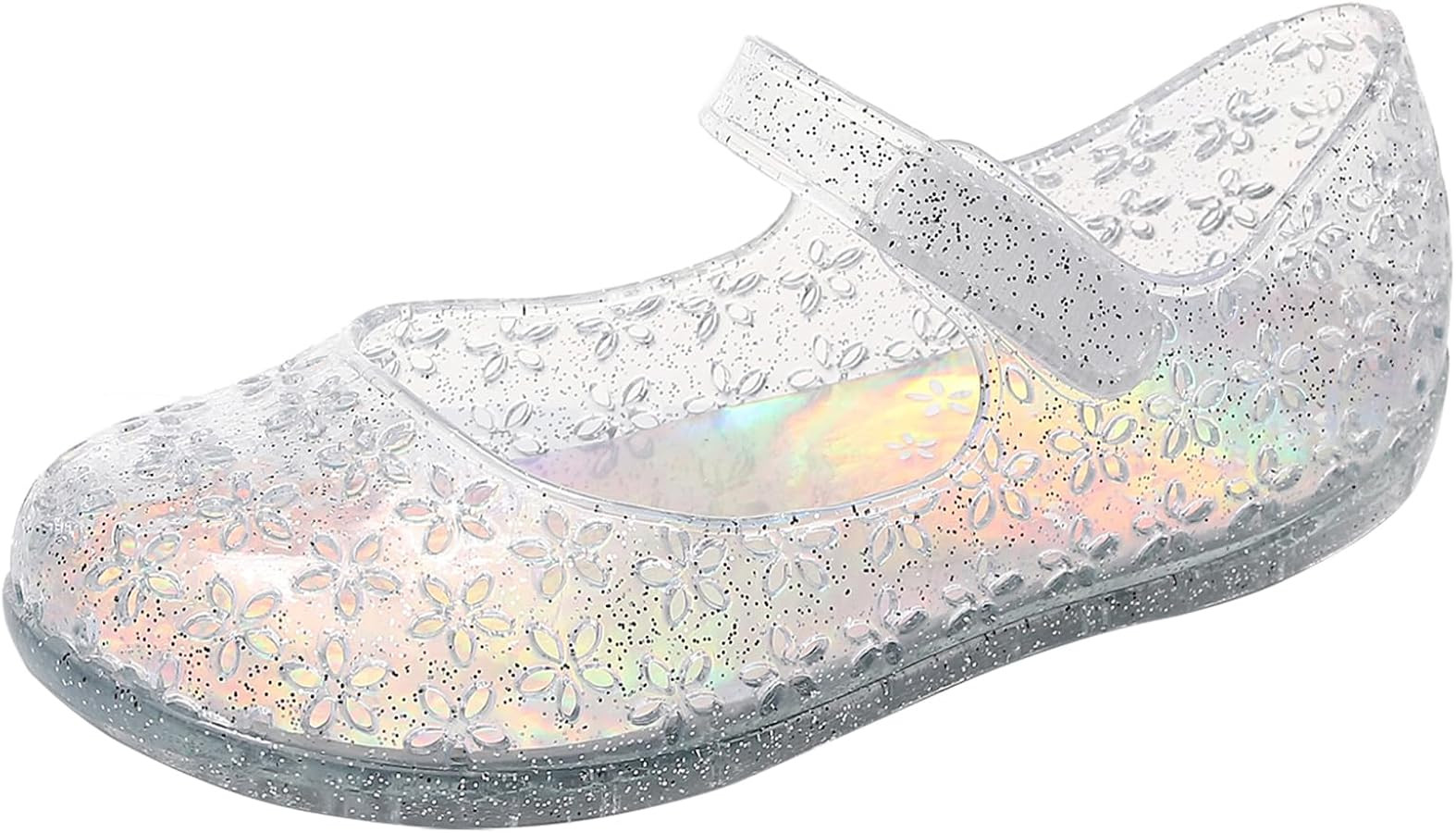 Princess Dress Sandals Jelly Shoes for Toddler Girls Size 8, Blue Bird Nest Layered Lines Mary Ja... | Amazon (US)