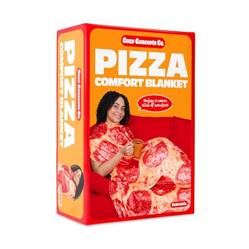 Cozy Concepts Co. Pizza Comfort Blanket by Relatable Viral Trend Throw Blanket, Looks Like Giant Pizza to Wrap Yourself Up, Fun Room Decor or Gift, Large 65” Cozy Fleece Blanket | Amazon (US)