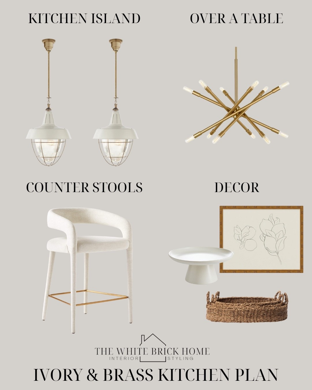 A beautiful kitchen lighting combo with modern elements, like this stunning chandelier! I also love this wall art for on top of a counter with a fruit bowl or cake stand for an added layer or interest. 

🖤🖤

Kitchen, kitchen decor, kitchen ideas, brass kitchen, kitchen wall art, chandelier, industrial lighting, ceiling lights, counter stool, brass kitchen light ideas, brass kitchen lighting, dining room, dining furniture, kitchen decor, kitchen wall art, McGee and co, lumens, cb2, pottery barn 



#LTKStyleTip #LTKHome #LTKSaleAlert