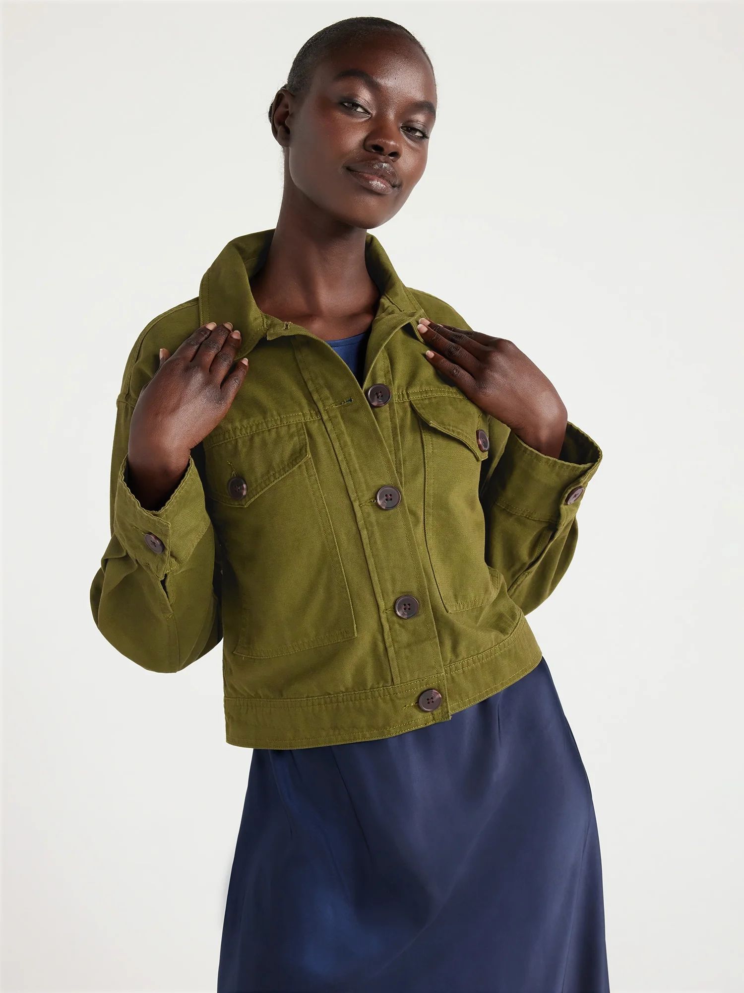 Free Assembly Women's Utility Jacket, Sizes XS-XXXL | Walmart (US)