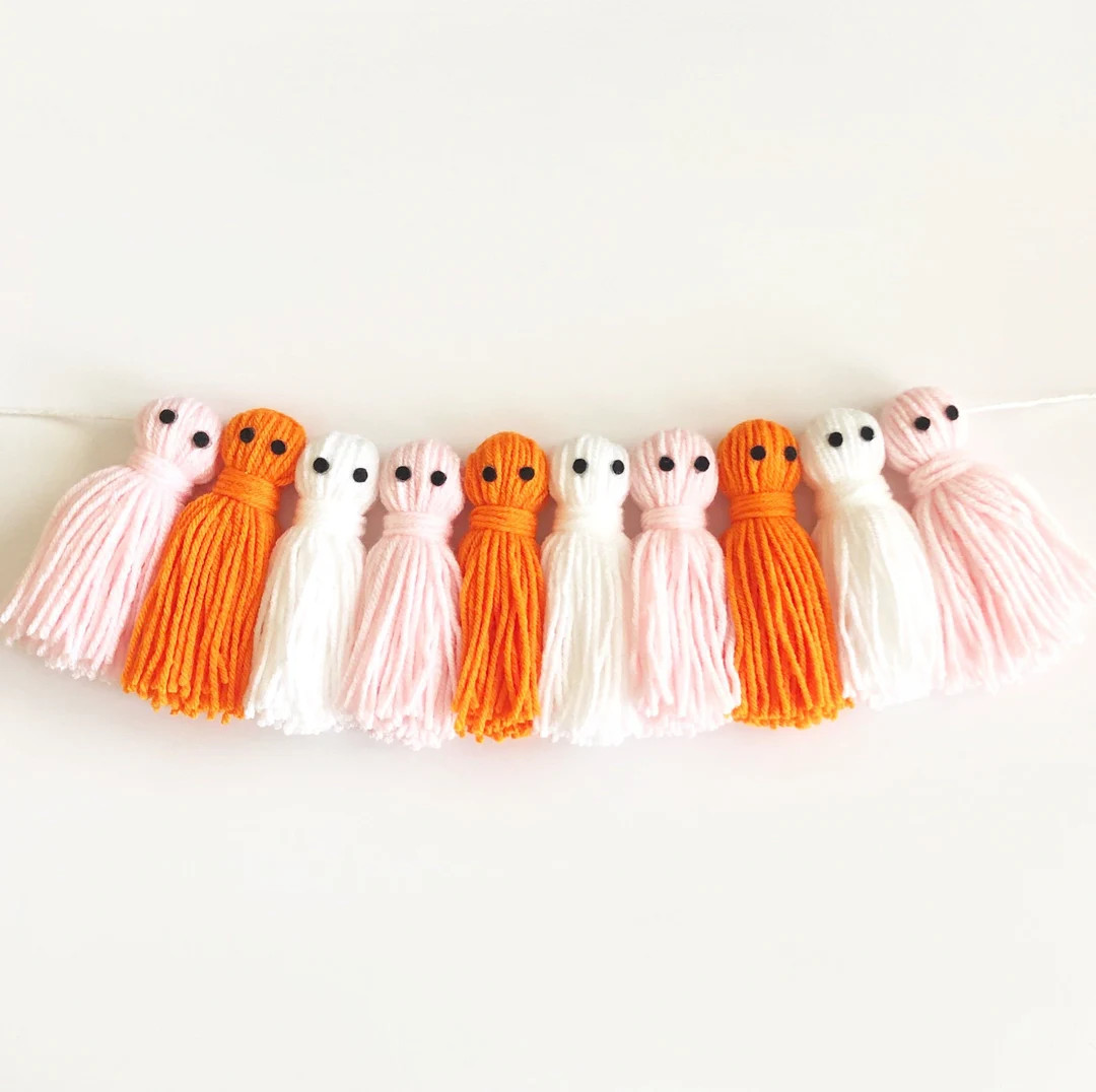 Ghost Garland Halloween Ghost Tassels Garland - Etsy | Etsy (US)