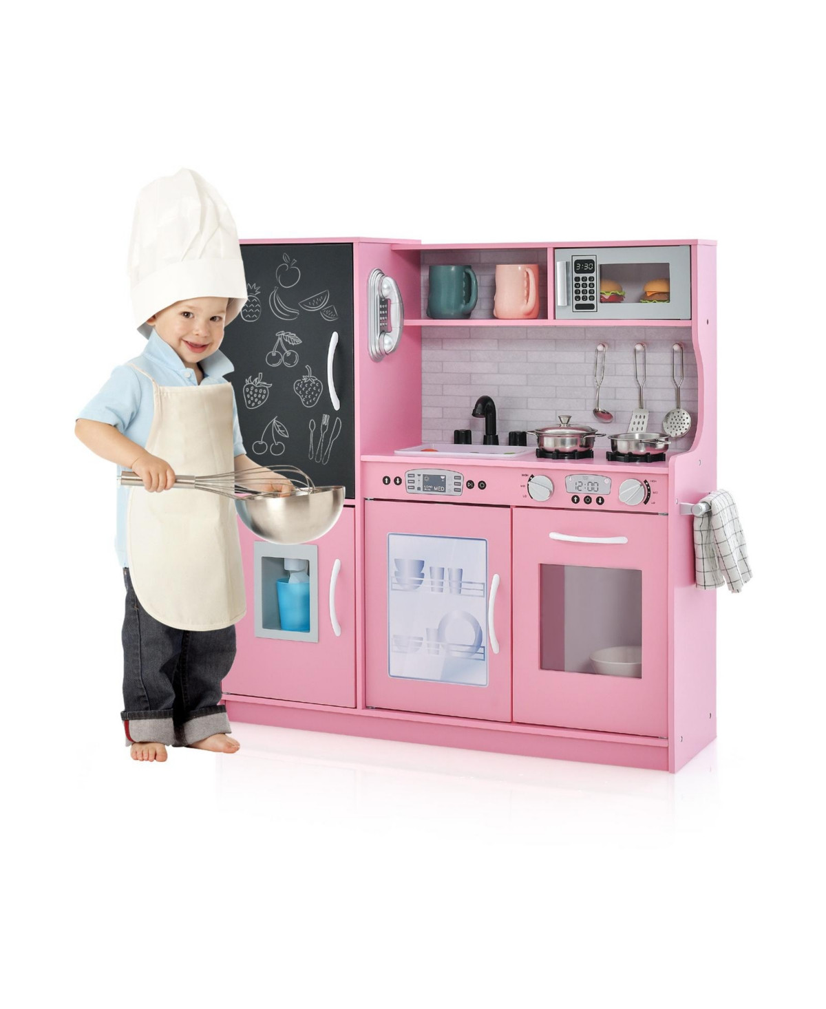 Sugift Toddler Kitchen Pretend Play Toys for Boys and Girls 3-6 Years Old - Pink | Macy's