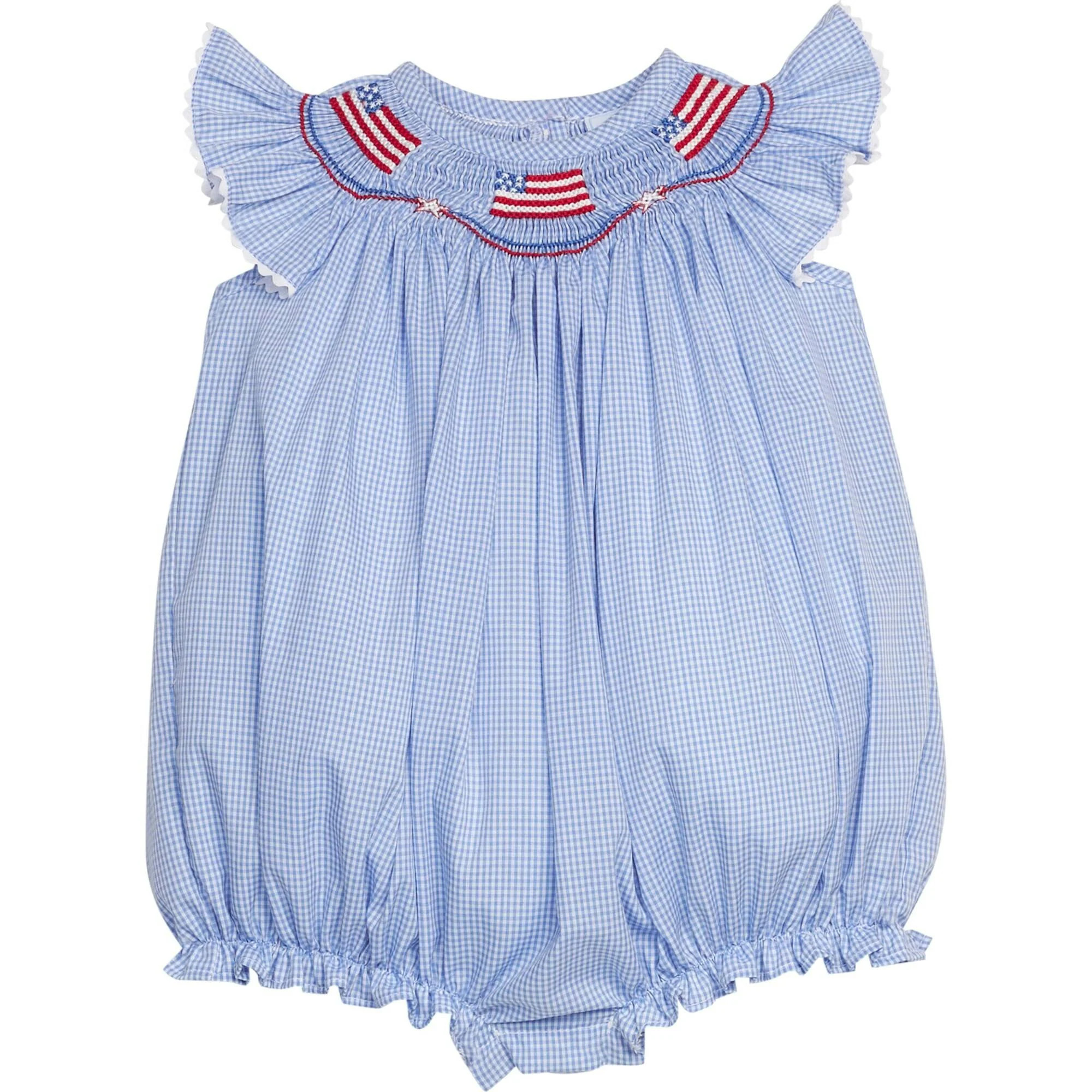 Smocked Bishop Bubble - Flags | Maisonette