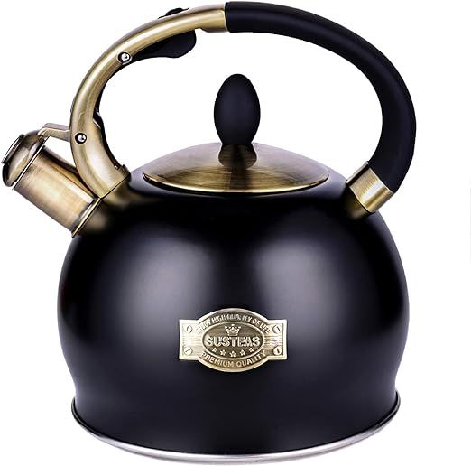 SUSTEAS Stove Top Whistling Tea Kettle-Surgical Stainless Steel Teakettle Teapot with Cool Toch E... | Amazon (US)