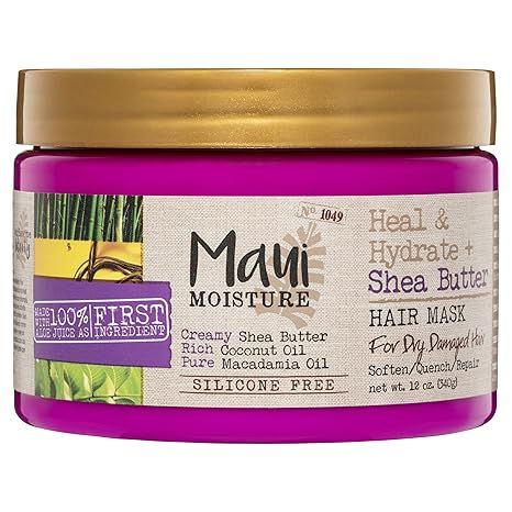 Maui Moisture Heal & Hydrate + Shea Butter Hair Mask & Leave-In Conditioner Treatment to Deeply N... | Amazon (US)