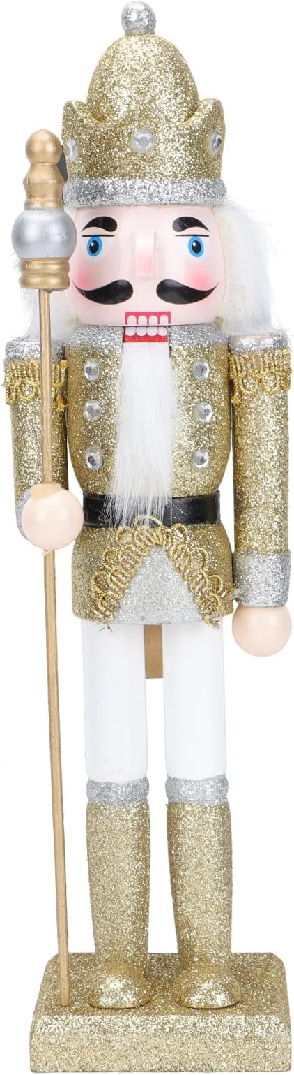 PRETYZOOM Christmas Nutcracker Ornaments 12" Wooden Nutcracker Soldier Figure Decor Nutcracker Ch... | Amazon (US)