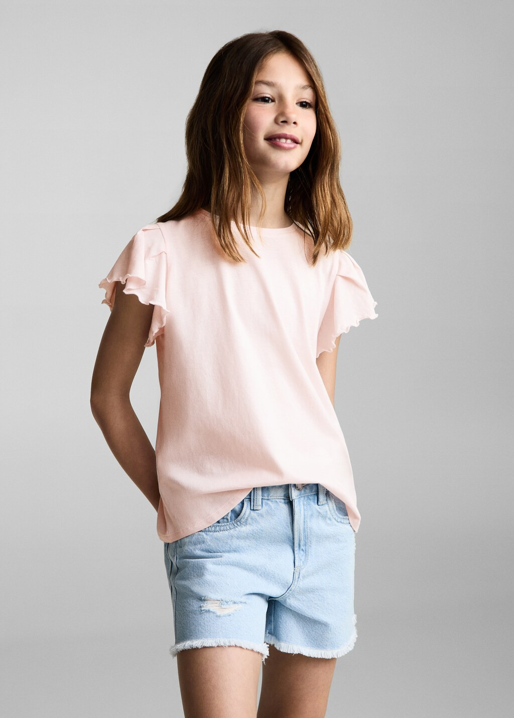 Short-sleeved ruffle t-shirt - Kids | MANGO USA | Mango (US/MX/AU)