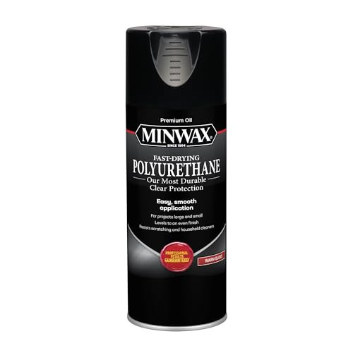 Minwax Fast Drying Polyurethane Spray, Protective Wood Finish, Clear/Warm Gloss, 11.5 oz. Aerosol Can ( Packaging May Vary) | Amazon (US)