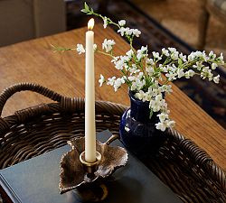 Metal Leaf Candle Holder | Pottery Barn (US)