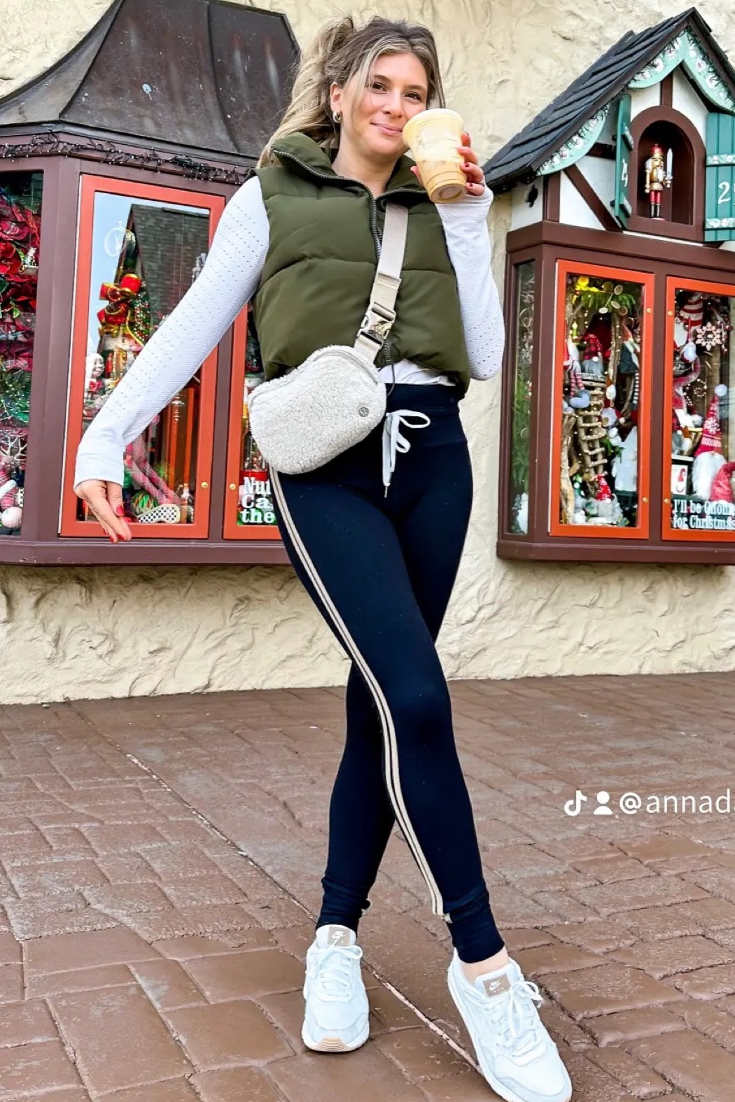 Amazon outfit amazon puffer vest cropped olive green Lululemon belt bag Sherpa black leggings amazon 

#LTKstyletip #LTKunder50 #LTKSeasonal