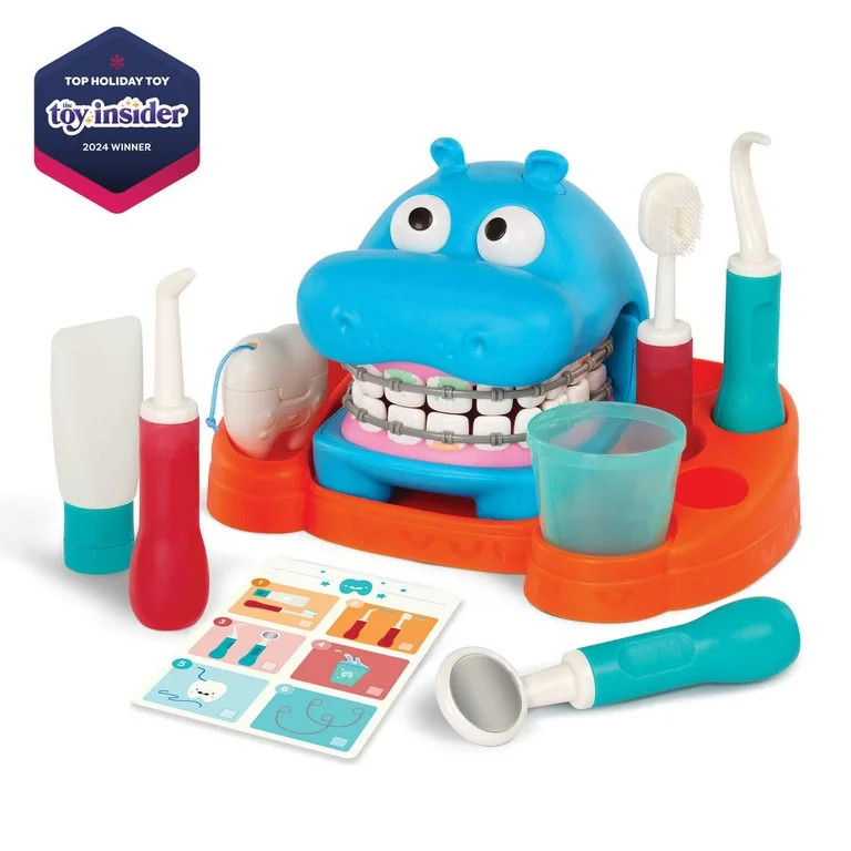 Battat Hippodontist Dentist Plastic Play Set with 14 Accessories, Toddler and Preschool Toys - Wa... | Walmart (US)