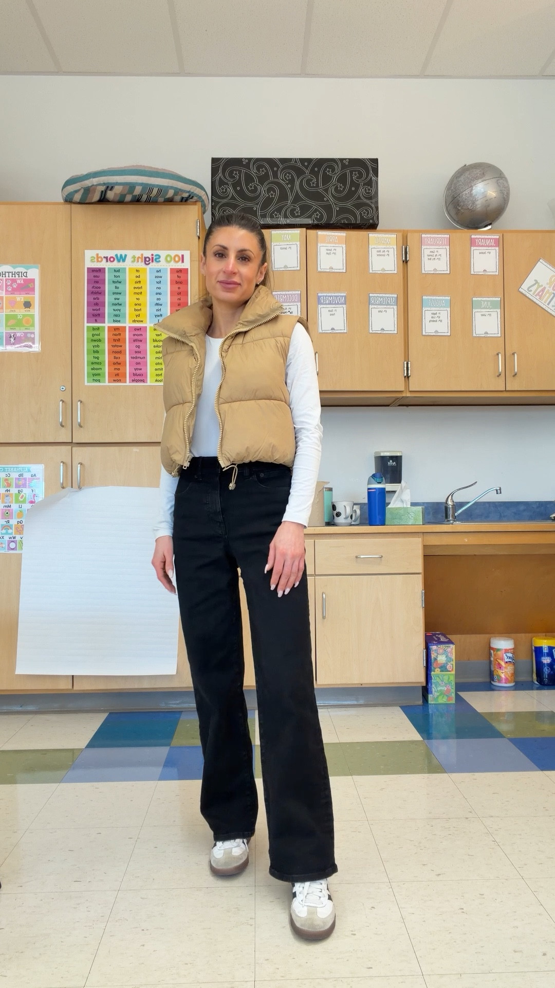 One of my  wardrobe capsule outfits for casual days. I love this puffer vest and have it in 3 other colors! These Madewell wide leg high rise jeans are the most comfortable denim jeans that I own. The material is so soft, but still extremely flattering!!! 🙌🏻

#winterwardrobe #madewelljeans #amazon #amazonpuffervest #highrisedenim #puffervest 

#LTKSeasonal #LTKootd #LTKPetite