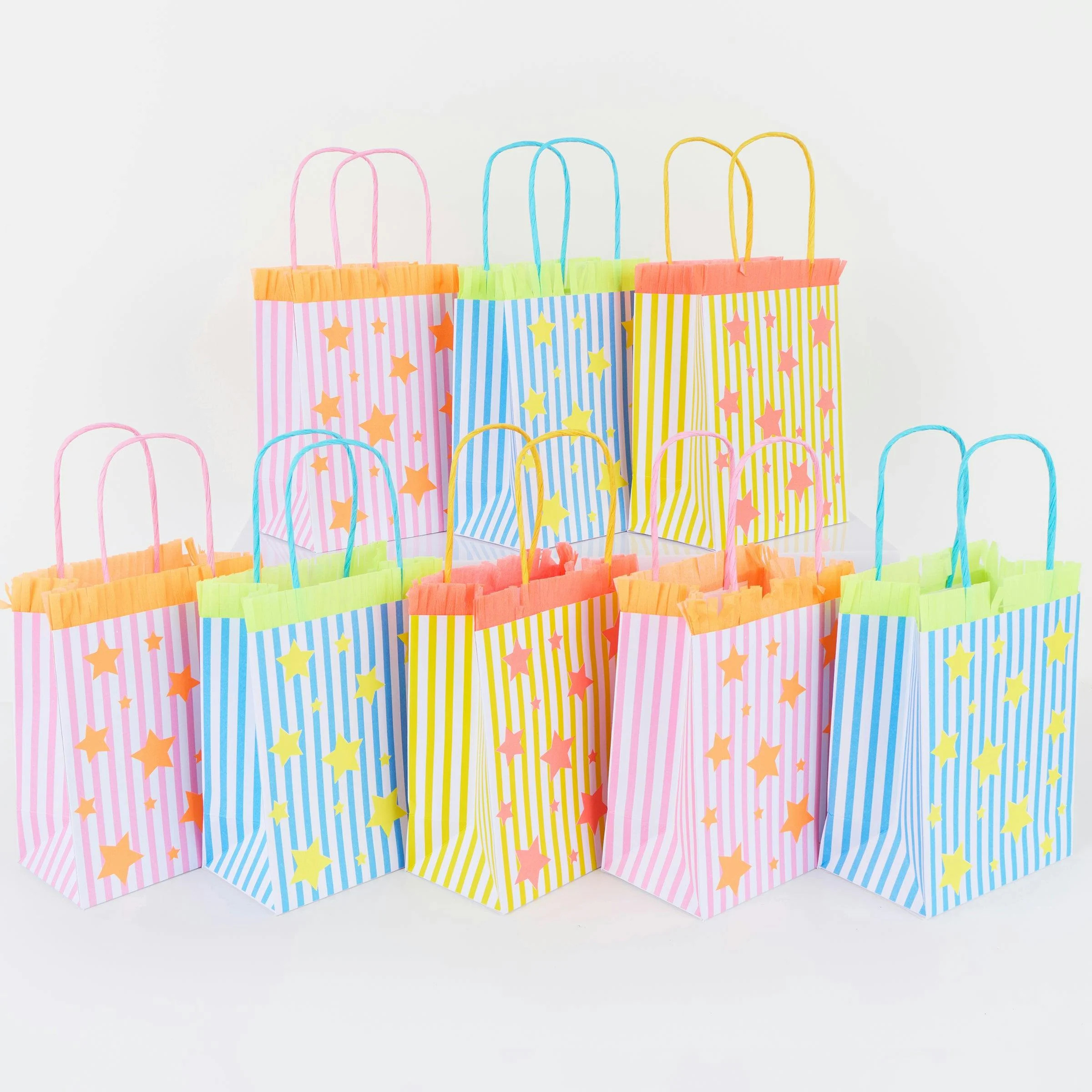 Meri Meri | Bright Star Party Bags | Yellow | Paper/Crepe | Maisonette | Maisonette