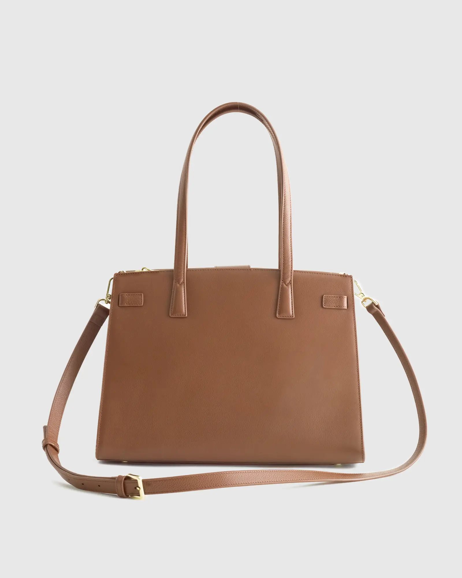 Italian Leather Large Triple Compartment Satchel | Quince