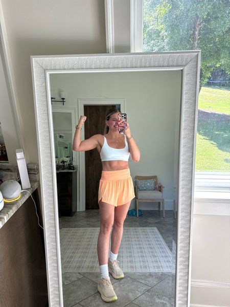 The comfiest shorts. This color is 😍🤩🤌🏼 color is “morning sun” & it’s the most gorgeous peachy orange color. ☀️🍑🍊 shorts are TTS - M 


#LTKActive #LTKFitness #LTKFindsUnder50
