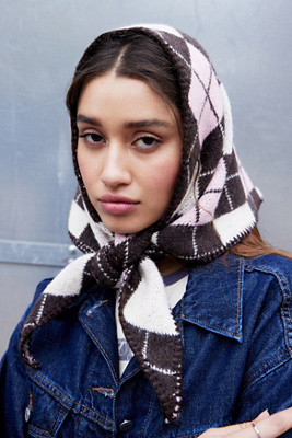 UO Argyle Triangle Scarf at Urban Outfitters | Urban Outfitters UK