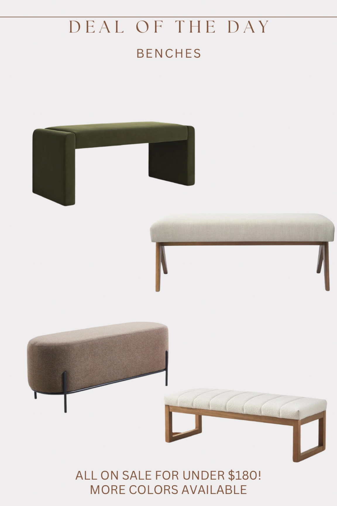 Budget friendly @wayfair bench finds! #wayfair #wayfairpartner

#LTKHome #LTKStyleTip #LTKSaleAlert