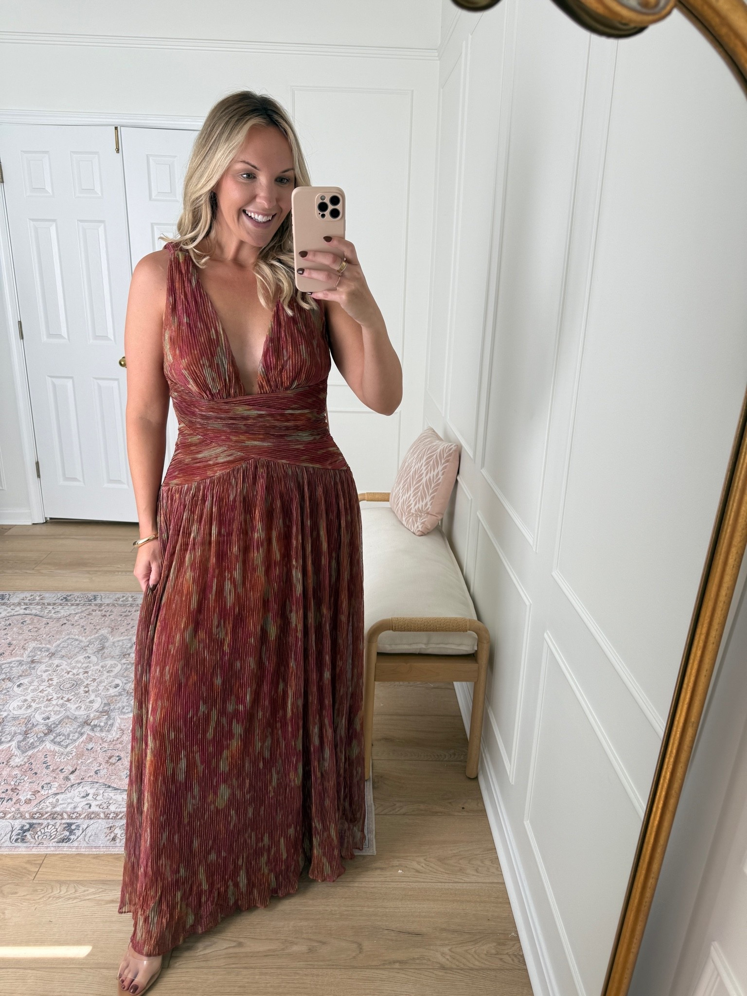 Fall wedding guest dress - wearing a large!

#LTKMidsize #LTKWedding