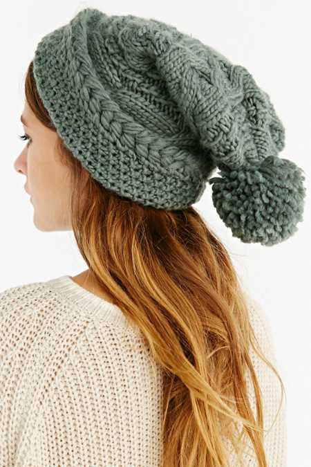 Chunky Cable Knit Sleeper&nbsp;Beanie | Urban Outfitters US