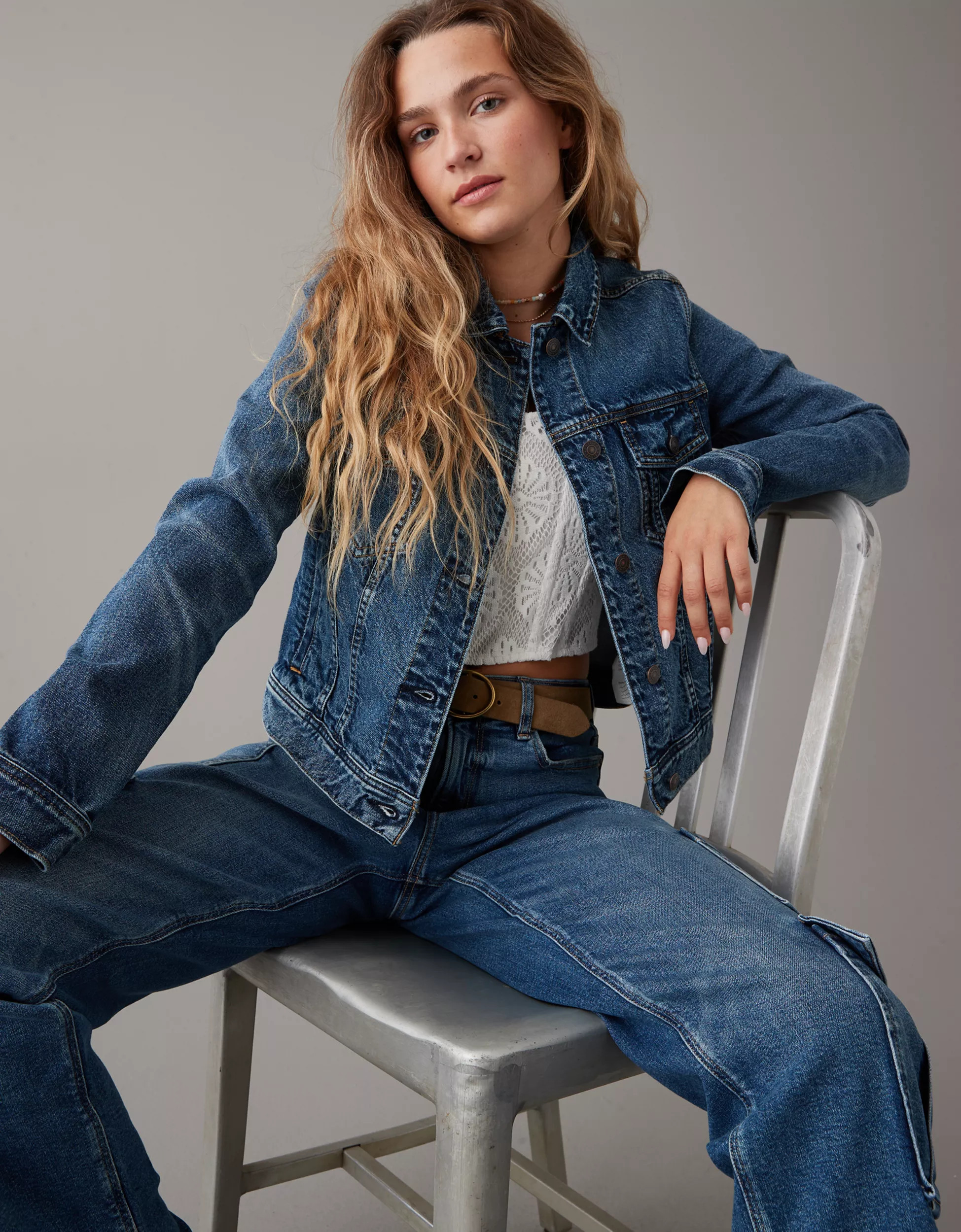AE Strigid Classic Denim Jacket | American Eagle Outfitters (US & CA)