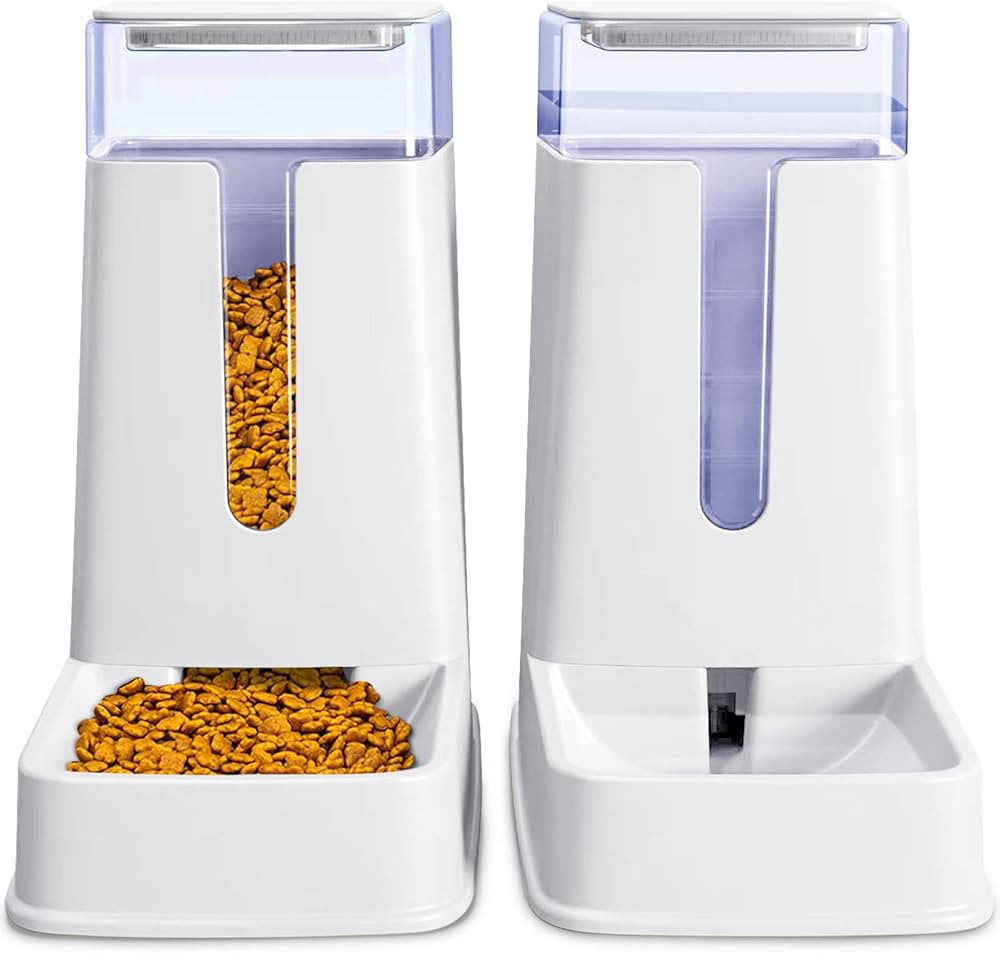 Automatic Cat Feeder and Cat Water Dispenser in Set 2 Packs Automatic Dog Feeder and Dog Water Di... | Amazon (US)