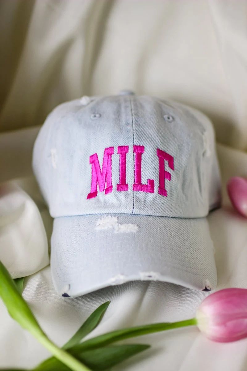 MILF Hat in Light Denim | Girl Tribe Co.