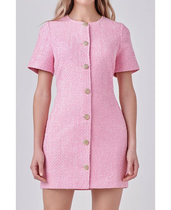 Women's Short Sleeve Tweed Dress | Macy's