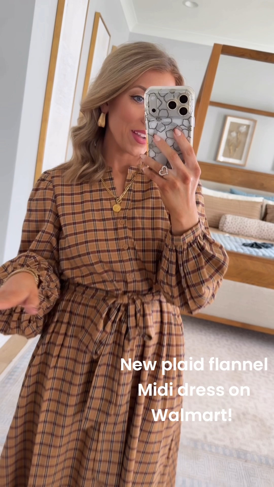 Okay Walmart, this dress is GOOD! 🤎✨ The warm brown plaid, tie waist, long sleeves + flowy maxi length make this such a beautiful fall dress. It has that classic, elevated look while still being an affordable Walmart fashion find! Pair it with black boots and gold jewelry for an effortless fall outfit. 🍂

#walmartfashion #walmartfinds #walmartstyle #walmartdress #plaidDress #maxidress #fallfashion #falloutfit #affordablefashion #womensfashion