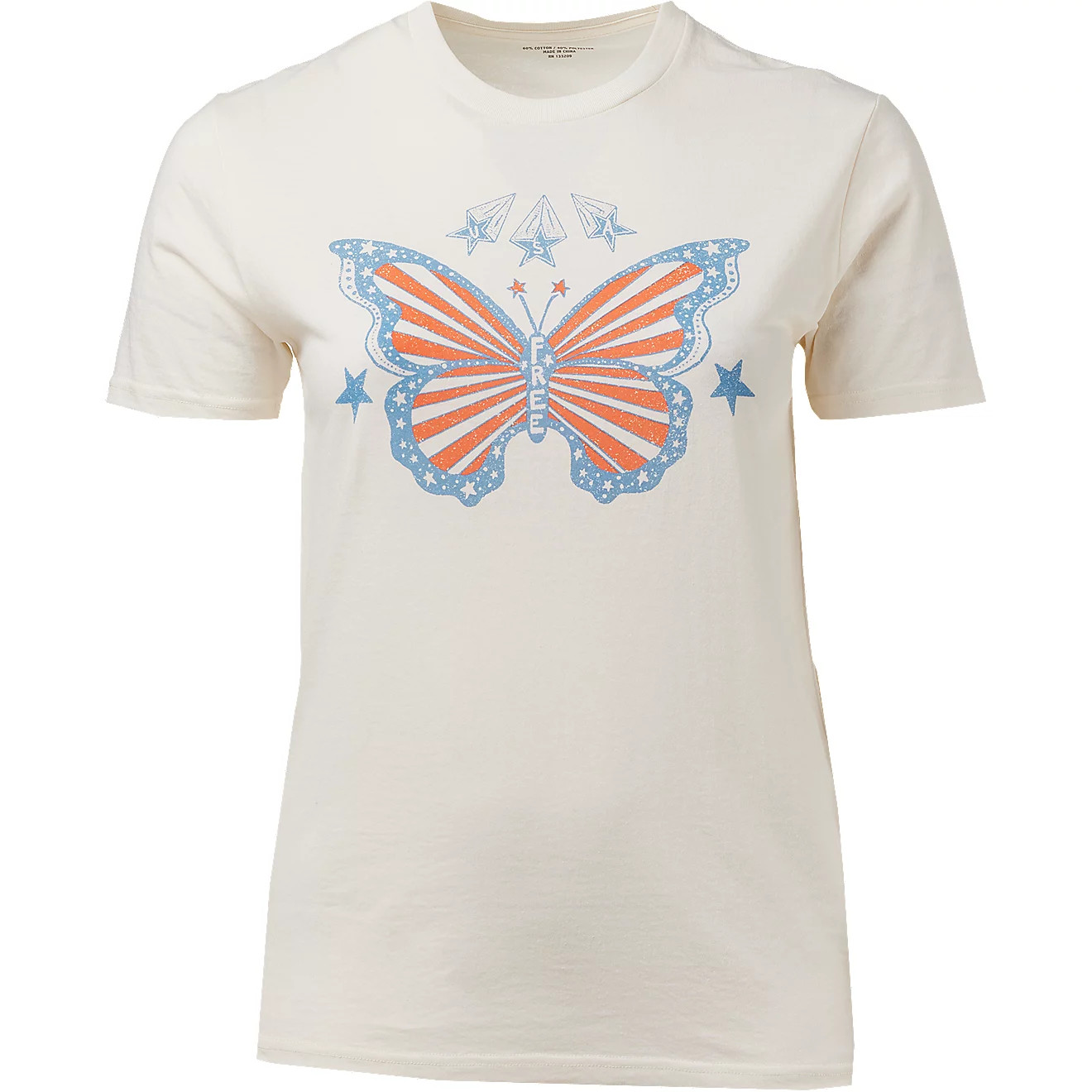 Academy Sports + Outdoors Women's Americana USA Butterfly T-shirt | Academy Sports + Outdoors