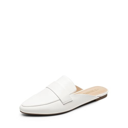 DREAM PAIRS Women's Mules - Classic Comfort,Size 8.5,White,DML212-1 | Amazon (US)