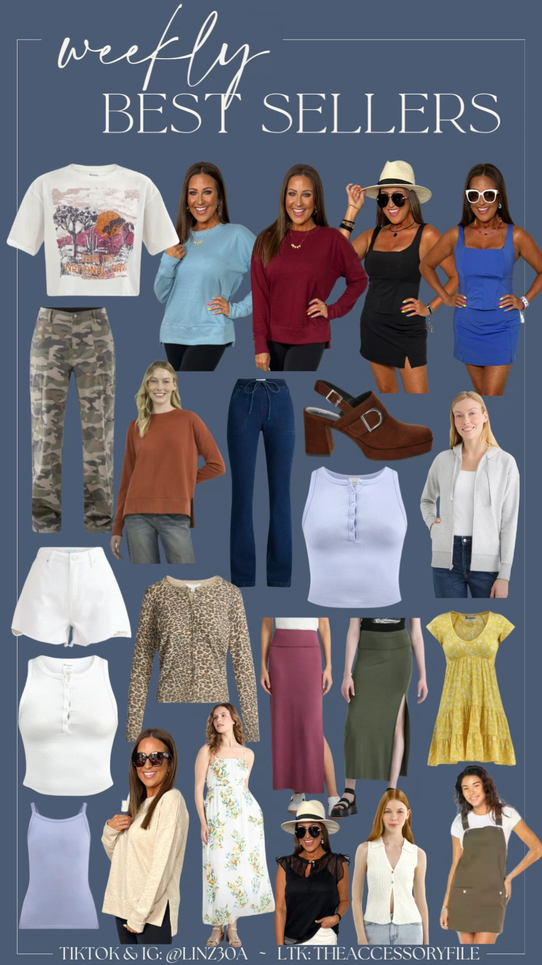 Weekly Best Sellers 

Fall fashion, fall outfits, viral fashion, split hem sweatshirt, zip up hoodie, camo cargo pants, Henley tank top, cropped tee, graphic tee, two piece set, activewear, athleisure wear, summer dress, maxi dress, cardigan, workwear, work outfit, work attire, distressed denim shorts, jean shorts, white denim shorts, maxi skirts, jeans, tank top, fall basics, pull on jeans 

#LTKSeasonal #LTKFindsUnder50 #LTKStyleTip