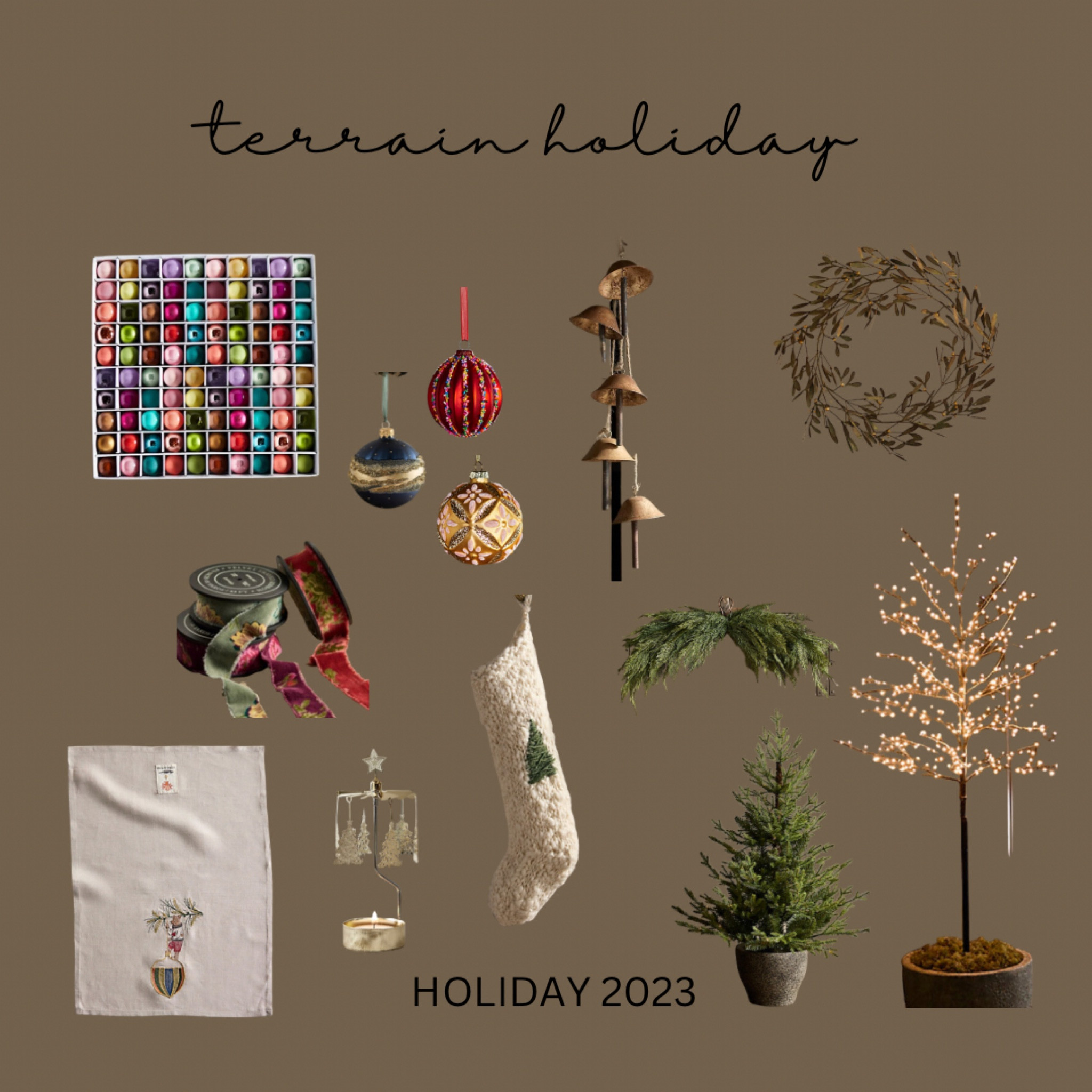Terrain Holiday Finds 

Just a few of my favorites, although I love so much more than just this!! 

Home decor 
Christmas decor 
Holiday decor
#shopterrain
#christmas 
#christmasdecor
#christmastree
#christmasstocking
#ornaments 

#LTKSeasonal #LTKHolidaySale #LTKHoliday