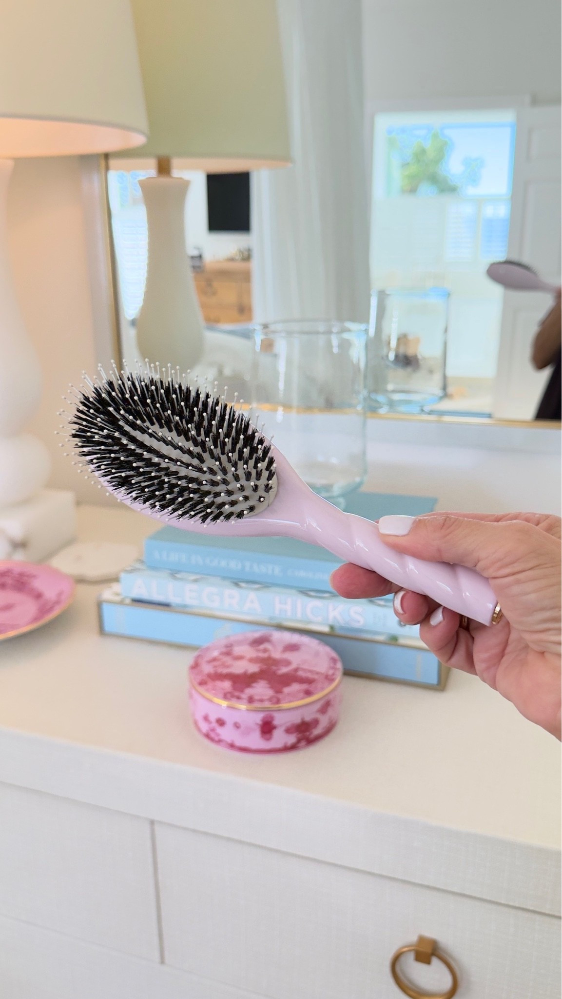 Emily and I spotted these French hairbrushes on a recent trip to Nordstrom, and she explained how they’re all over TikTok! Somehow, I came home with one, and now I can see why everyone is talking about it. It really does feel so good on your scalp. And it’s pretty!