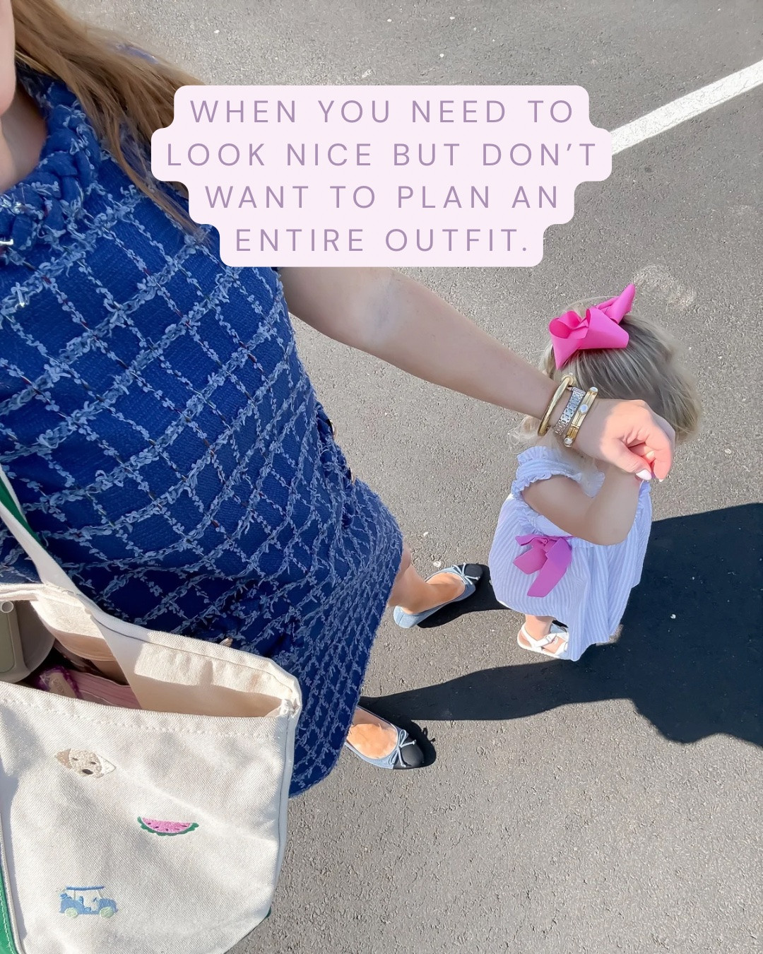 One-and-done outfits will forever have my heart 🙌 This blue tweed dress is perfect when you need to look nice but absolutely do NOT want to piece together an outfit. Add flats and you’re ready for church, a school event, shower, luncheon or dinner. So polished with almost zero effort!
#LTKStyleTip #TweedDress #MomStyle #ChurchOutfit #DressyCasual #EasyOutfit