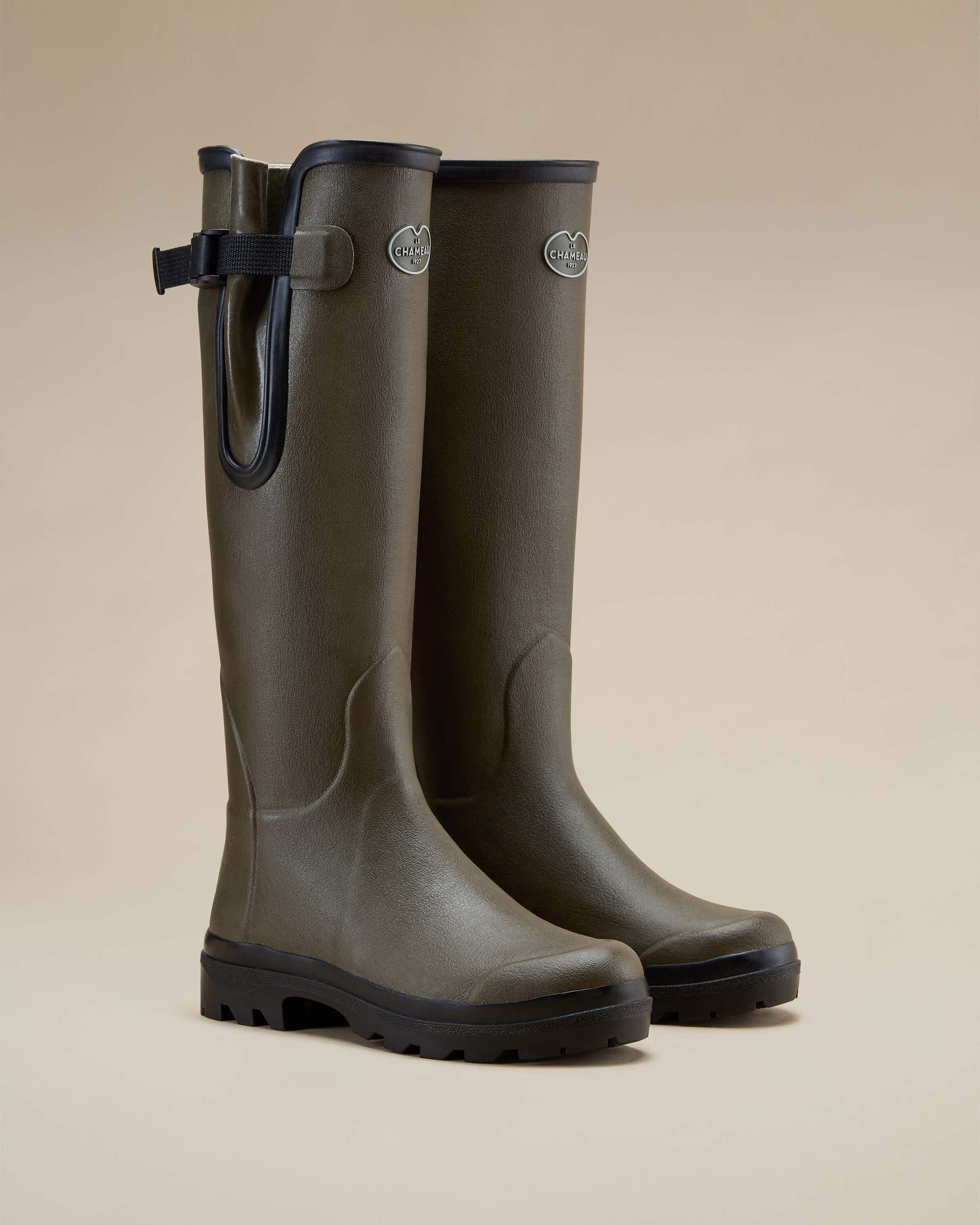 Women's Vierzon Jersey Lined Wellington Boot Green | Le Chameau
