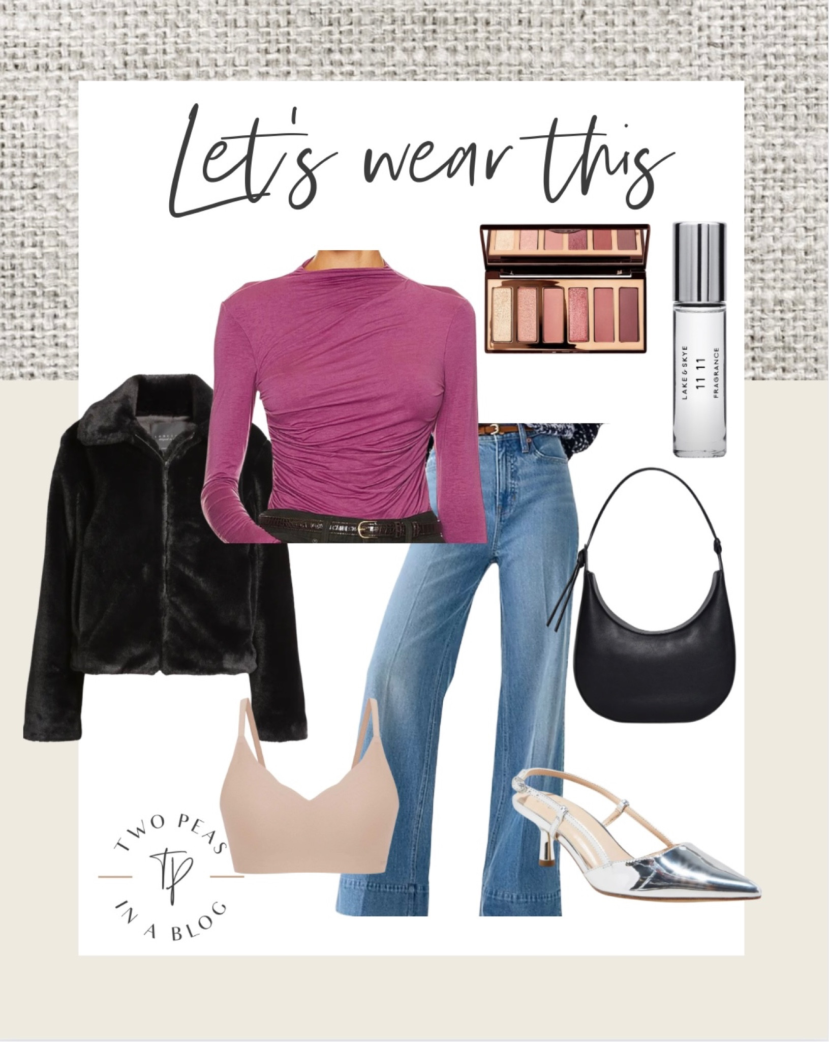 Styling ideas. Outfit idea. Wide leg denim. Ruched top. Faux fur coat. 

#LTKSeasonal #LTKover40 #LTKstyletip