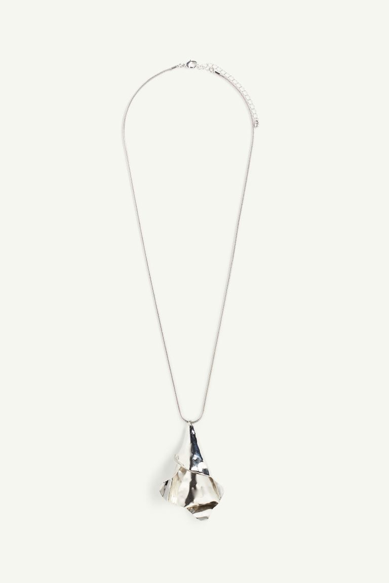 Petal-pendant Necklace - Silver-colored - Ladies | H&M US | H&M (US + CA)