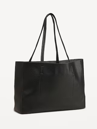 Faux Leather Tote Bag for Women | Old Navy (US)