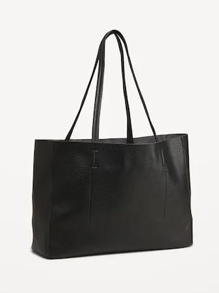 Faux Leather Tote Bag | Old Navy (US)