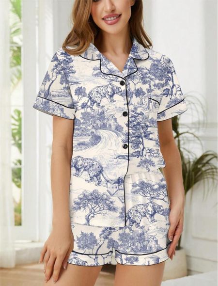 Toile print pajama set, grandmillennial pajama 

#LTKfindsunder50 #LTKfindsunder100 #LTKover40