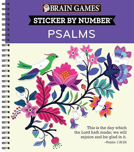 Brain Games - Sticker by Number: Psalms | Amazon (US)