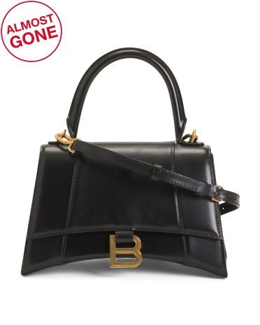 Made In Italy Leather Hourglass Small Satchel | TJ Maxx