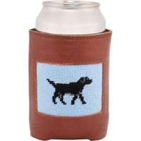 Black Lab Needlepoint Can Cooler - Handmade with Cotton Stitching, Neoprene Lined, Full-Grain Leather, Dog Lover Gift, Retriever, Labrador | Etsy (US)