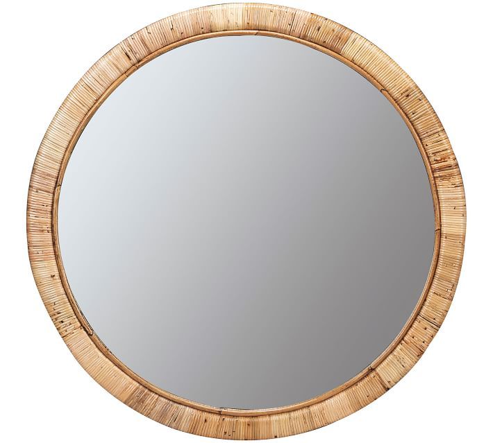 Hadley Wooden Round Wall Mirror, 36" | Pottery Barn (US)