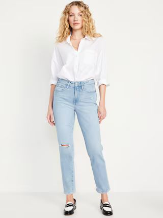 High-Waisted OG Straight Ankle Jeans | Old Navy (US)