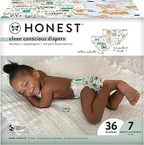 The Honest Company Clean Conscious Diapers | Plant-Based, Sustainable | Barnyard Babies + It’s ... | Amazon (US)