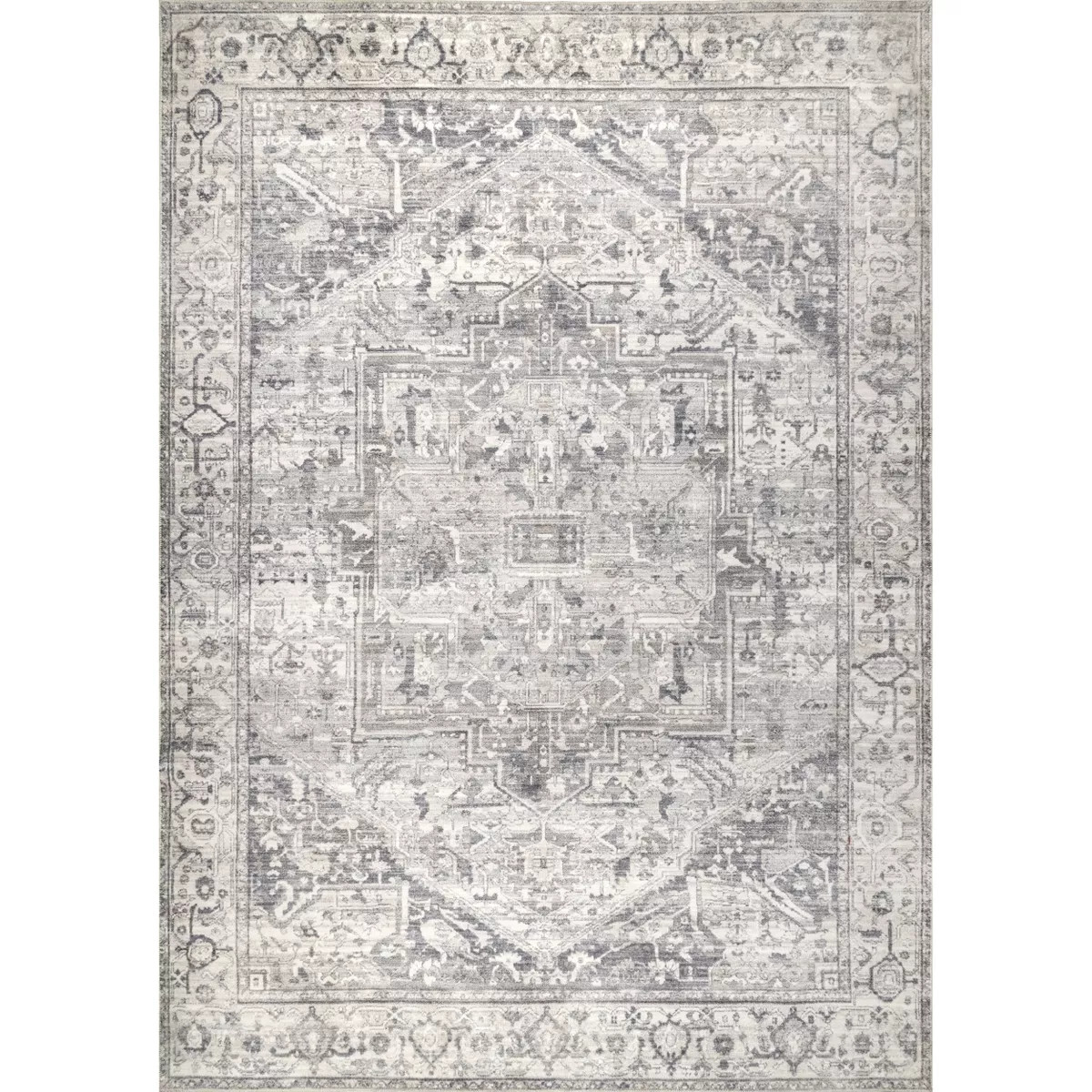 nuLOOM Brielle Machine Washable VintageTransitional Medallion Area Rug for Living Room Bedroom Di... | Target