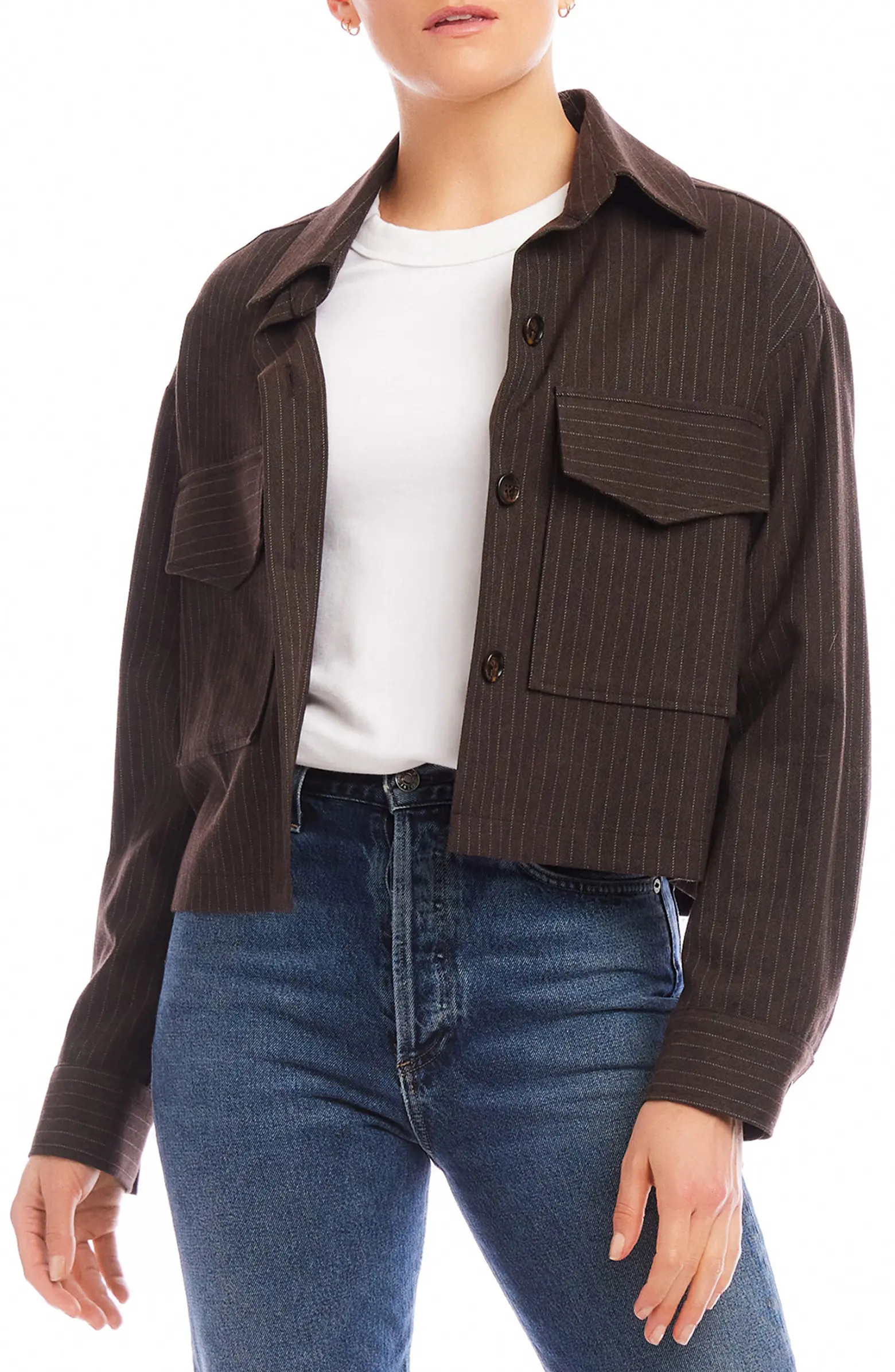 Pinstripe Crop Jacket | Nordstrom